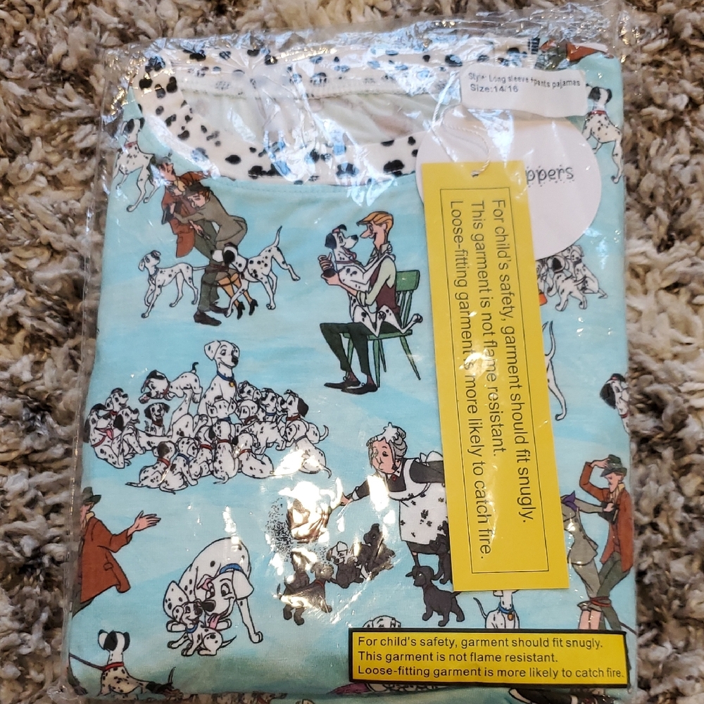 NEW Showstoppers Kids Bamboo 101 Dalmatian Print Pajama Set